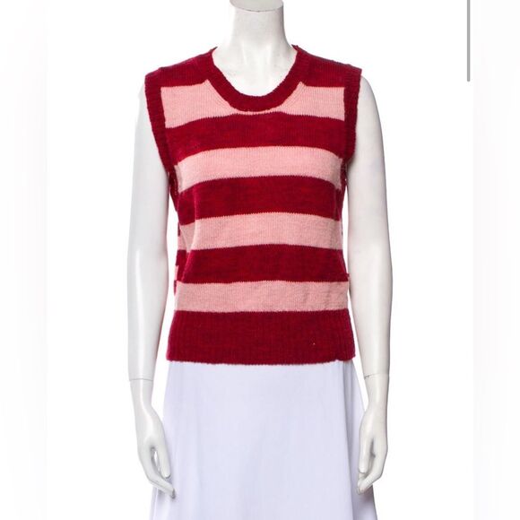 Molly Goddard New Striped Wool Vest Size L - Picture 6 of 12